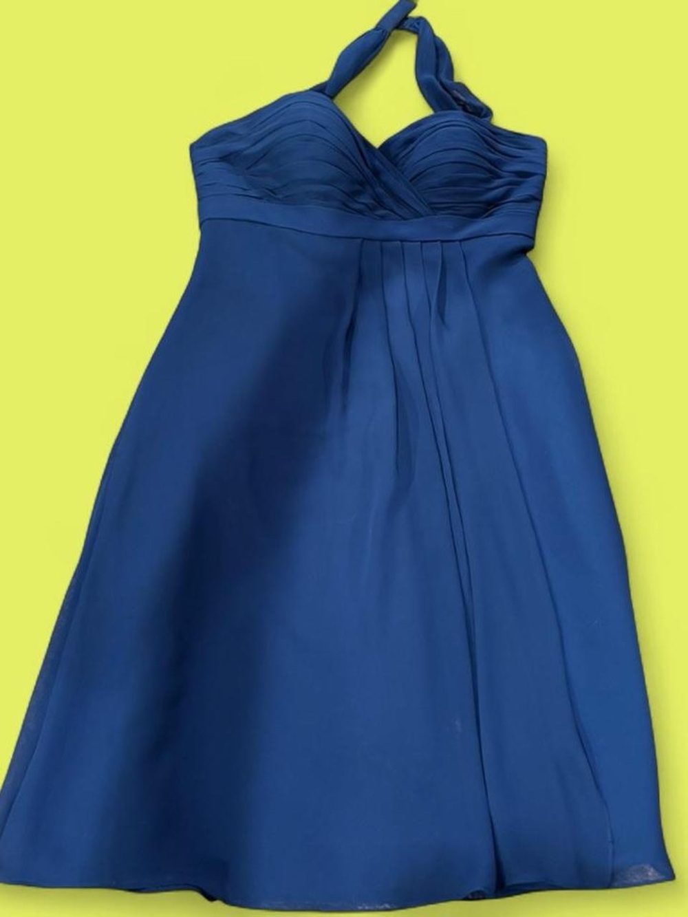 Bill Levkoff Royal Blue One-Shoulder Cocktail Dress